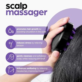 Rosemary & Castor Hair Growth Oil with Scalp Massager – Organic Hair Oil for Thicker, Healthier Hair, Hydrates Dry Scalp, Reduces Split Ends & Promotes Growth – 4 oz