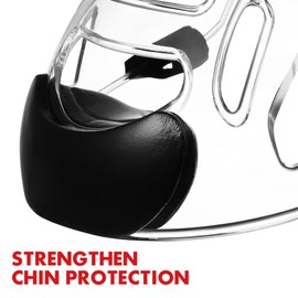 Wisboey Taekwondo Face Mask Taekwondo Transparent Removable Protective Mask for Sports Boxing Taekwondo Kids