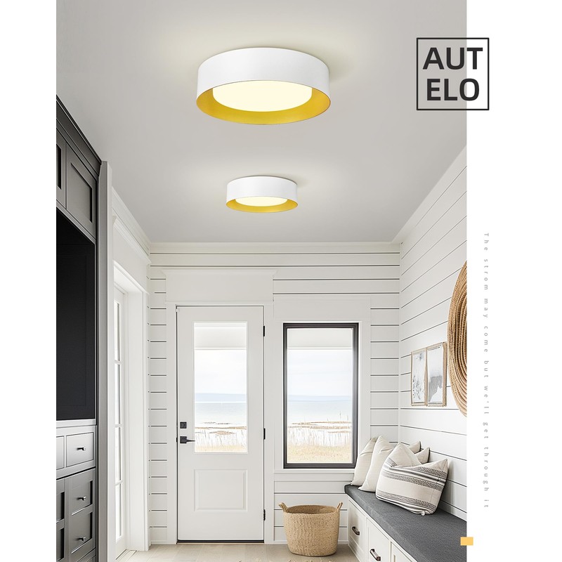 AUTELO 12" Flush Mount Ceiling Light, 3CCT LED Light Fixtures