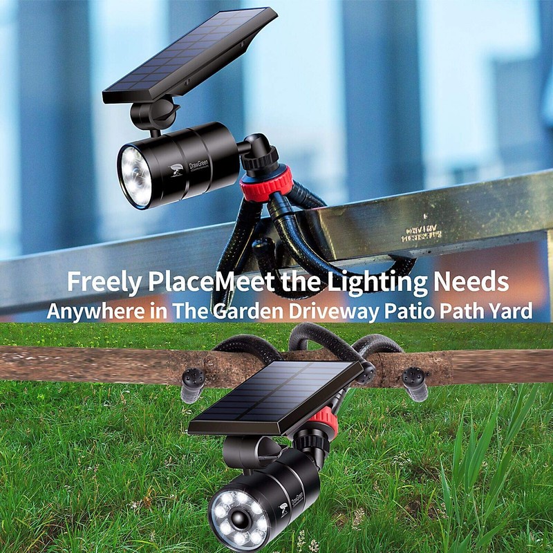 DrawGreen Lights Outdoor Solar Powered, Camping Motion Sensor Light, Free