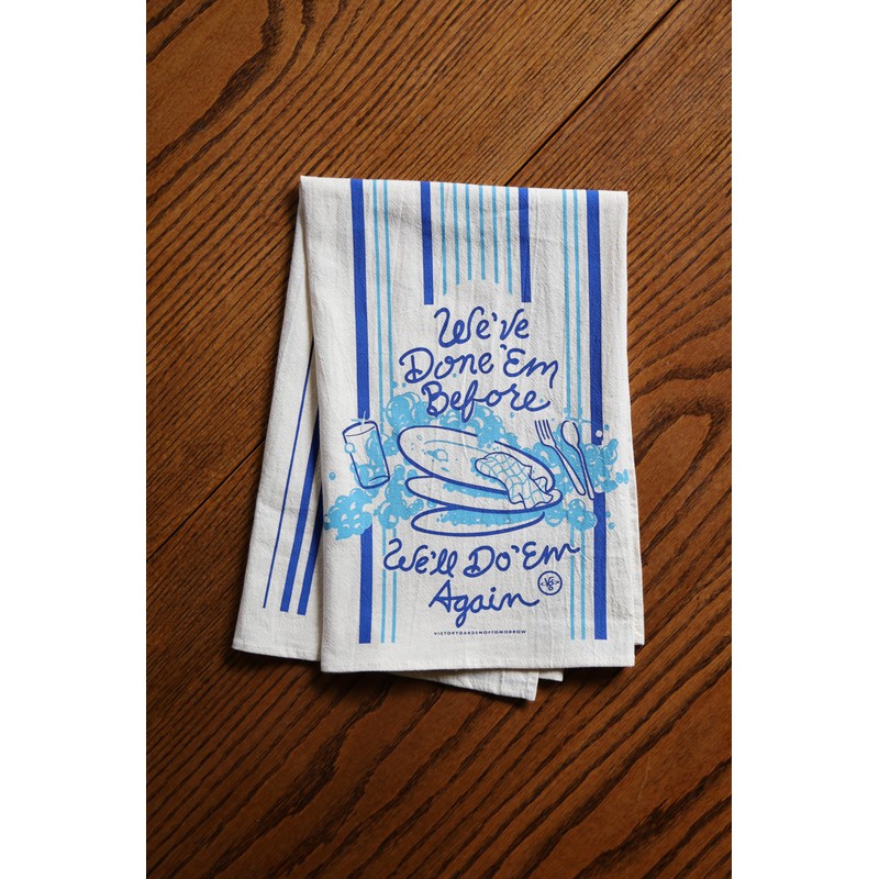 We've Done 'Em Before Dishes - Printed Floursack Furoshiki Towel