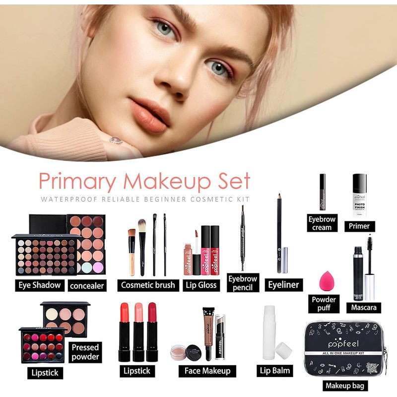 POPFEEL Professional Makeup Set, 24 Piece Set, Full Beauty Makeup,