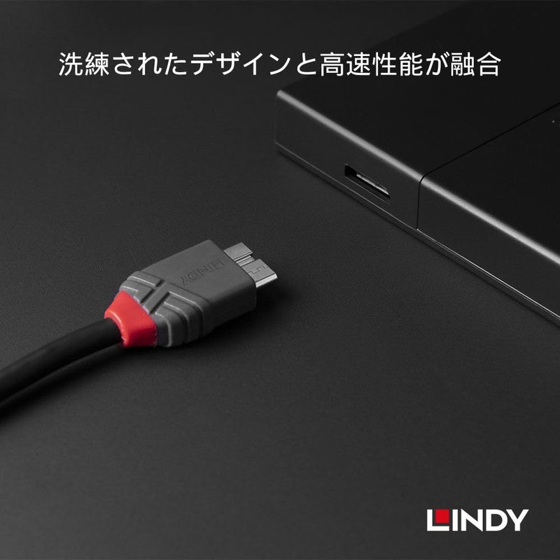 LINDY 2m ANTHRA LINE USB3.2 Gen1 Type-C to Micro-B Cable