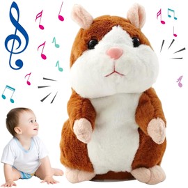Booaee Talking Hamster Toy, Repeated, Plush Hamster, Talking Hamster, Talking Plush Toy, Electronic, Funny Children's Stuffed Toys, Record Toy, Interactive for Baby Kids