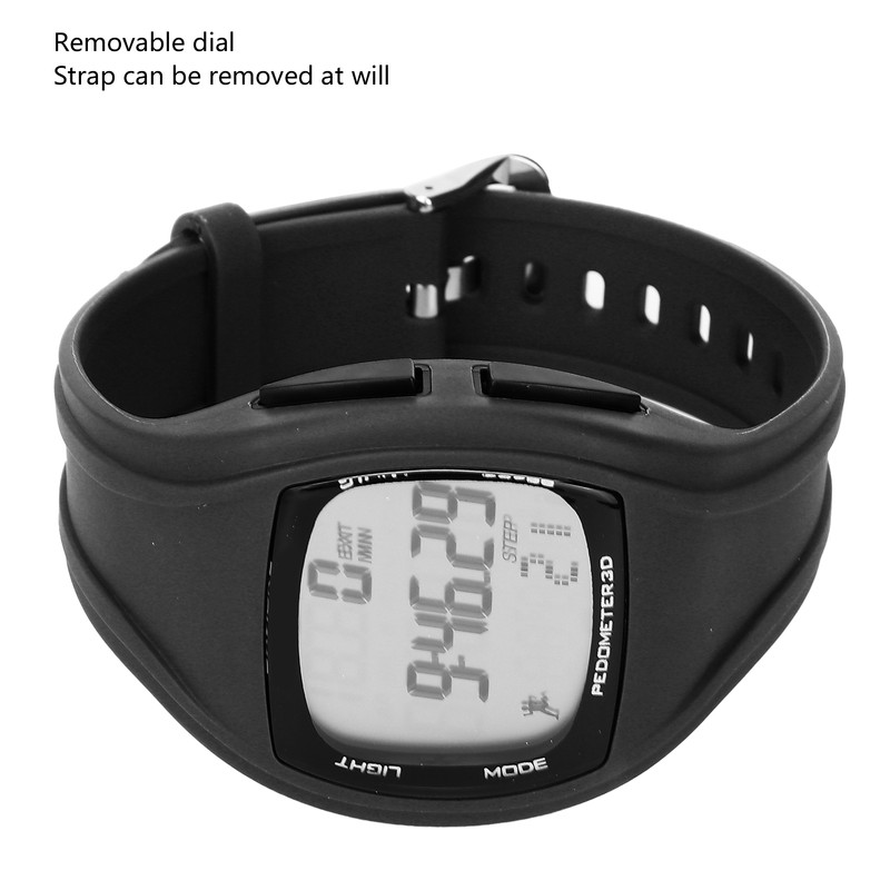Multifunction Waterproof Intelligent Wrist Watch Sports Digital Step Counter WatchesBlack