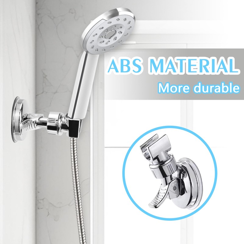 3PCS Adjustable Shower Head Holder Wall Mount, UOIXPUHUO No Drill