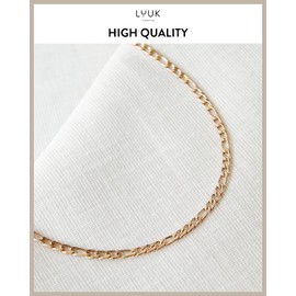 LUUK LIFESTYLE Stainless Steel Necklace, Plain Chain Modern Design, Fashion Accessory, Fashion, Filigree, Girlfriend Gift idea, Birthday, Valentine's Day, Unique Style, 20 in Adjustable Length, Rose