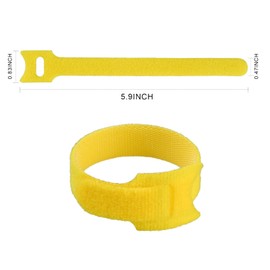 200PCS Cable Ties Reusable, 5.9 inches Cord Organizer Straps, Cable Management Wire Ties, Cable Straps for All Types of Cords