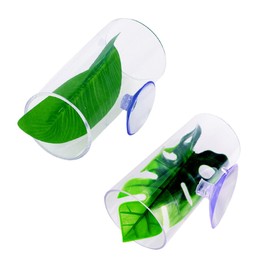 2-Pack Betta Fish Toys, Acrylic Tube Tunnel, Betta Fish Leaf Pad Simulating Natural Habitat for Betta Spawning Grounds Breeding Resting Bed, Aquarium Decor Fish Tank