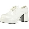 Ellie Shoes Men's Platform, White, Medium