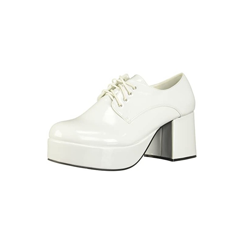 Ellie Shoes Men's Platform, White, Medium