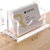 SANRUI Clear Horizontal Business Card Holder Stand for Desk, Acrylic