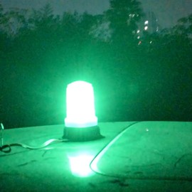 JALN7 LED Emergency Flashing Beacon Strobe Lights Warning for Car Tractor Bus Excavators Forklift12v/24v (Green)