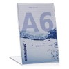 DIN A6 advertising stand / L-stand in portrait format /