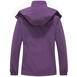 Diamond Candy Women's Waterproof Rain Jacket with Hood Lightweight Outdoors Raincoat