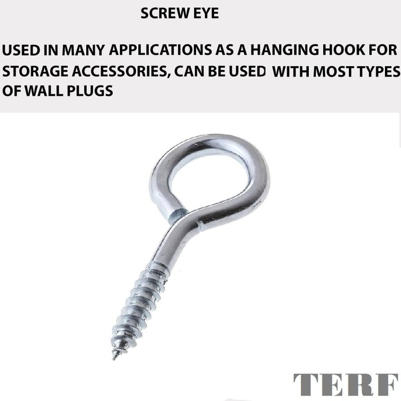 TERF® 55mm Eye Screw Hooks 55mm (2.16 inch) Ring Shape