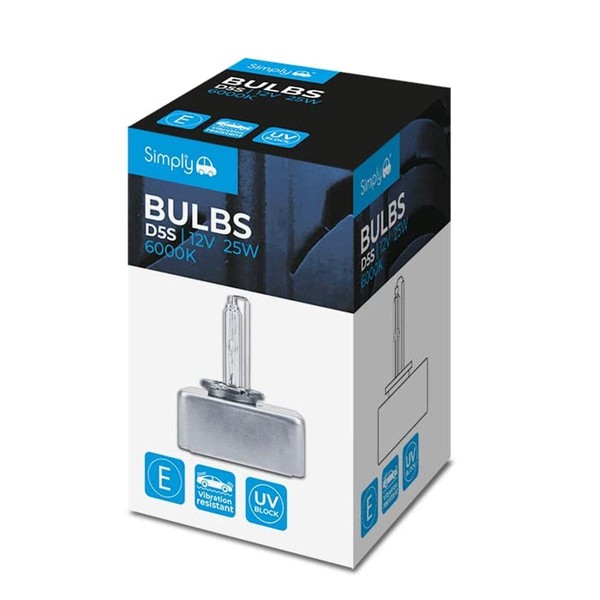 Simply D5S Xenon Gas Discharge 12v 25w E-MARKED Bulb for