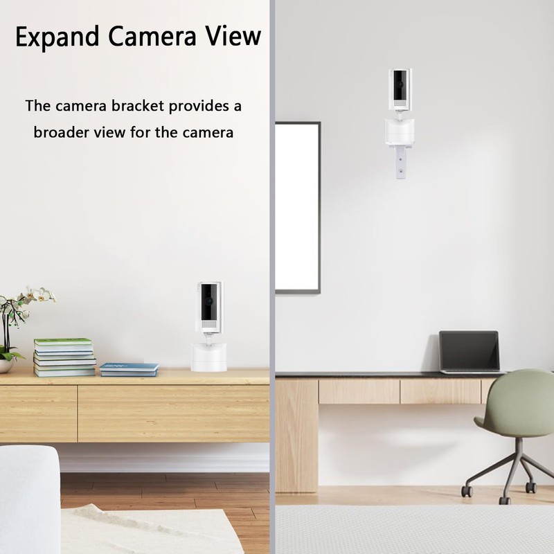 Camera Mount Compatible with Ring Pan-Tilt Indoor Cam(2024 Release), 180°Adjustable