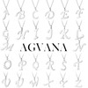 Agvana Necklace with A to Z Letter Pendants, 925 Sterling