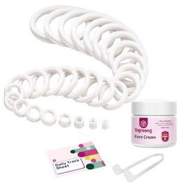 Vajraang Stretching Rings Kit, Ring Removal Tool And User Manual | Includes 20 Graduated Rings | Fast Results | No-Side-Effects (With Cream)