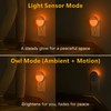 YUNLEX Amber Motion Sensor Night Lights Plug into Wall, 2