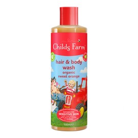 Childs Farm | Kids Hair & Body Wash 500ml | Organic Sweet Orange | Gently Cleanses | Suitable for Dry, Sensitive & Eczema-prone Skin