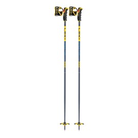 LEKI Spitfire 3D Lightweight Aluminum Ski Poles for Alpine Skiing - Denimblue-Aegeanblue-Mustardyellow - 105 cm
