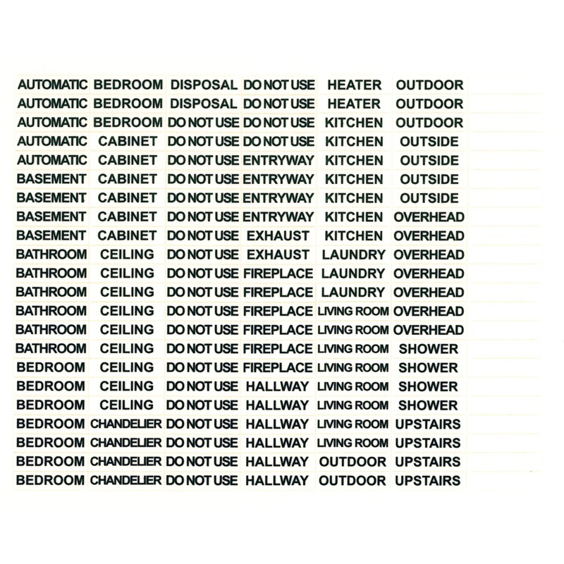Light Switch Labels - Transparent Switch Identifier System for Organizing