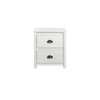 Camaflexi Hampton Solid Wood Nightstand, Coastal White