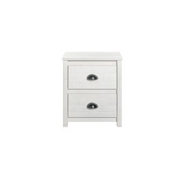 Camaflexi Hampton Solid Wood Nightstand, Coastal White