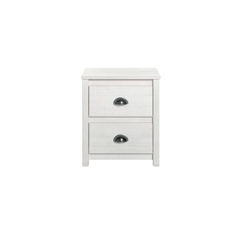 Camaflexi Hampton Solid Wood Nightstand, Coastal White