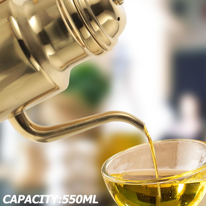 Cabilock Oil Dispenser Vinegar Dispenser Bottle Stainless Steel Oil Can