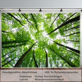 Arsey Tapestry Forest Sky Wall Hanging Nature Landscape Tapestries Aesthetic Wall Towels Wall Blanket Wall Cloth XXL Decorative Living Room Green Large 230 x 180 cm