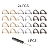 Pamtns Pack of 24 D Ring with Screw Backpack Buckle