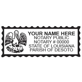 Shiny S-854 Self Inking Notary Stamp Louisiana (Black Faceplate)