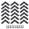 20 Pcs Black L-Shape Corner Brace Bracket,90 Degree Angle L