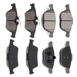 ANPART Front Rear Disc Brake Pads Sets D1044 & D1564 [8PCS] Compatible For Ford For EcoSport/For Escape/For Focus/For Transit Connect,For Mazda 3/3 Sport/5,For Volvo C30/C70/S40/V50