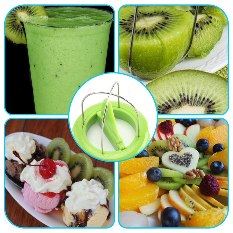 Kiwi Cutter Stainless Steel Kiwi Slicer Portable and Useful Kiwi