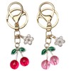2 Pieces of Cherry Keychain, Creative Cute Keychain, Fun Car