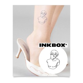 Inkbox Temporary Tattoos, Semi-Permanent Tattoo, One Premium Easy Long Lasting, Waterproof Temp Tattoo with For Now Ink - Lasts 1-2 Weeks, Jaded, 3 x 3 Inches
