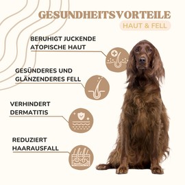 Lamina Care - Mittel Gegen Juckreiz bien Hunden und Katzen mit Omega 3 und Bierhefe Pulver, 100% Natürliches Anti Juckreiz Hund, Hunde Pelz- und Fellpflege