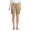 Lands' End Uniform Girls Plain Front Chino Blend Short Khaki