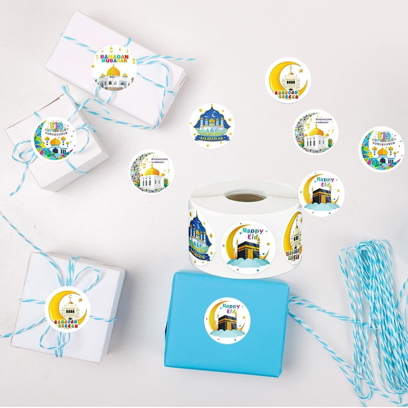 Pack of 500 Ramadan Eid Mubarak Stickers, Ramadan Stickers, Ramadan