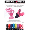 SnowStoppers Mittens and Sherpa Knit Hat Sets (Fuchsia/White, Small)