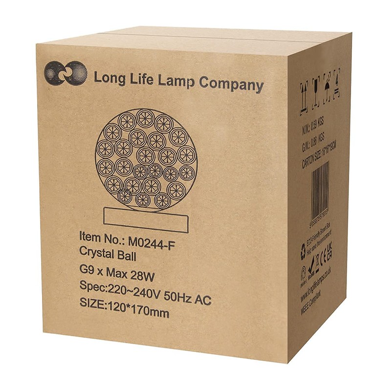 Modern Crystal Ball Table Lamp Chrome Base with G9 5w