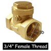 Uenede Solid Brass 3/4 Inch Horizontal Swing Check Valve 3/4"