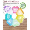 FHORAIN Weekly Pill Organiser, Cute, Round, Large Compartments, 7 Days
