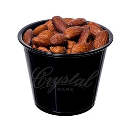 ESKAY PRODUCTS Disposable Plastic Portion Cups, Dressing or Sauce Container, Condiment Cup, Portion Cups, Sampling Cup, Case of 2500 Cups (25 Bags of 100 Cups) (Black, 4 oz-2500 Cups)