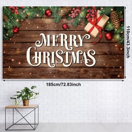 Christmas Backdrop Xmas Photography Backdrop Merry Christmas Wood Wall Background Winter Holiday New Year Eve Indoor Outdoor Party Supplies for Portrait Photo Studio Photo Booth Photographer Props