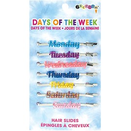 iscream Days of the Week Set of 7 Embellished Bobby Pin Hair Slides